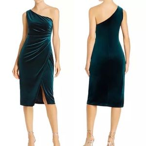 AQUA for Bloomingdales One-Shoulder Velvet Dress MSRP $228 Size 4
One shoulder